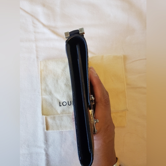 RARE Authentic Louis Vuitton Anouchka Monogram Textured Leather Wallet - Picture 4 of 13